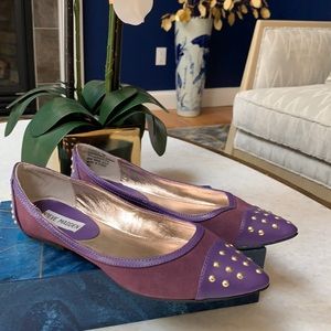 Steve Madden purple studded toe flats size 7